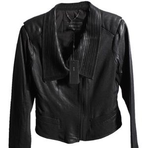 SOLD - BCBG Maxazria Black Leather Jacket